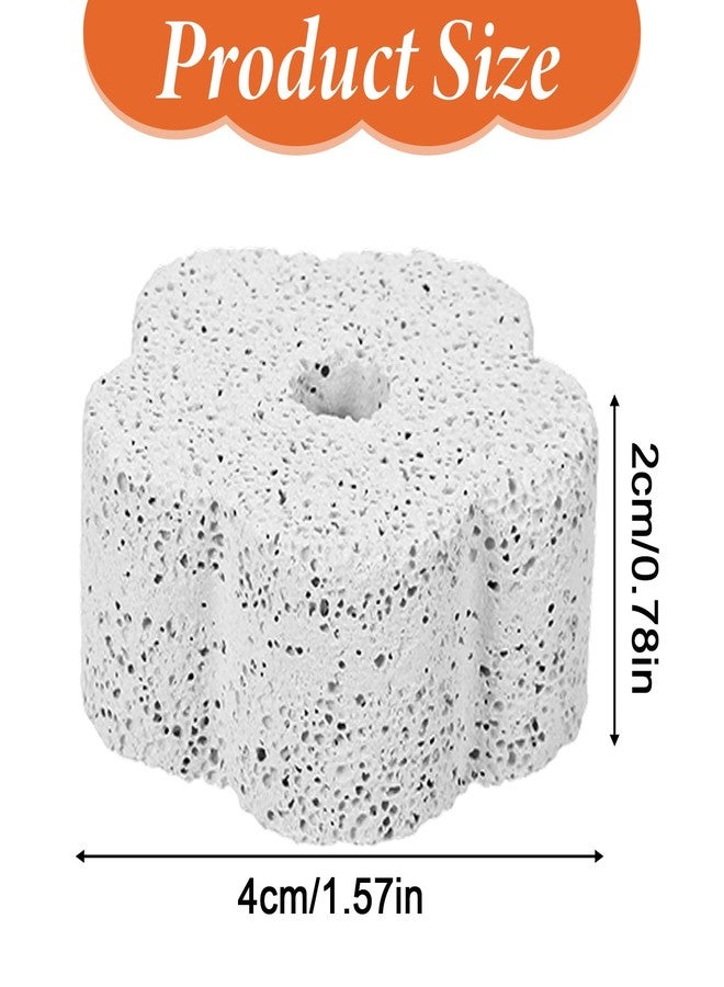 xozeooeu 50 Pcs Small Animal Lava Bites, Mineral Calcium Chew T Blocks for Teeth Grinding, Flower Shape for Hamster, Chinchilla, Rabbit, Guinea Pig - Image 2